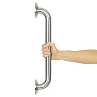 Vive Metal Grab Bar - Balance Handrail Shower Assist - Bathroom, Bathtub Mounted Safety Hand Support Rail - Stainless Steel Wall Mount for Handicap, Bath Handle, Elderly, Disabled, Injury (16 Inch)