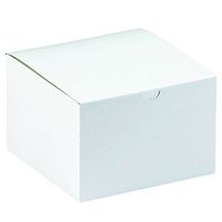 Aviditi Gift Boxes, 6" x 6" x 4", White, Pack of 100 (GB664)