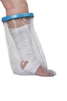 Kids Leg Cast Cover for Shower - Best Seal Watertight Protection, Clear Waterproof Bandage Protector for Foot, Knee, Ankle Wound in Bathing, 100% Reusable