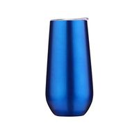 Namever 6Pcs 6oz Double-Wall Stainless Steel Vacuum Insulated Cup Coffee Tea Mug Tumbler Matte Blue