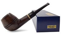 Straight “Bulldog” Briar Tobacco Smoking Pipe with Cooler Filter (Brown)