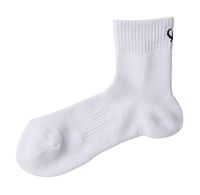 Phiten Titanium Sports Ankle Crew Socks (2 Pair), White, 9.5"-10.5"