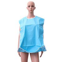 SUPVOX Adult Bib for Eating Washable Reusable Waterproof Clothing Protector for Elderly Seniors and Disabled Sky Blue