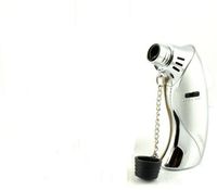 Premium® Single Jet Torch Lighter w/Saftey Lock & Gift Box (Silver)