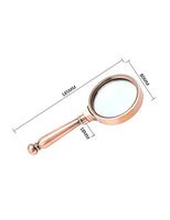 ZH Metal Handheld Magnifier HD 20 Times Old Reading Jewelry Identification Repair Optical Glass Lens (Color : Bronze)