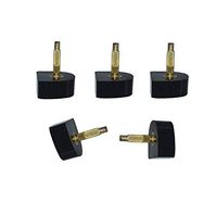6 Pairs Black U Shaped High Heel Tips Replacement Stiletto Shoe Repair Heel Caps Cover Heel Pin Taps Dowel Lifts Replacement for Women Lady Girls Size 8mm x 8mm (Thin Pin-2.4mm)