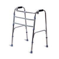 SSLW Walker Health Care Walking Frame Non-Wheel Type Light Folding Four-Legged Walker Adjustable Height Mobile Support Frame