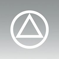 Alcoholics Anonymous Logo - Vinyl 6" wide (Color: WHITE) decal laptop tablet skateboard car windows stickers