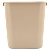 Rubbermaid Commercial 295600BG Deskside Plastic Wastebasket Rectangular 7 gal Beige