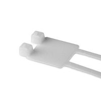 Hellermann Tyton IT50RD9K2 Identification Tie, 8" Long, 50lb Tensile Strength, PA66, Natural (Pack of 50)