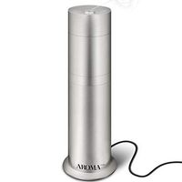 AromaTech Waterless Essential Oil Diffuser - Cold Air Heat-free Nebulizing Diffusion System For Aromatherapy Oils and Scent with a Stylish Aluminum Body for Large Room and Office (Silver)