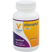 The Vitamin Shoppe Chlorophyll 100mg Natural Food Supplement, Green Superfood That Supports The Immune System Energy Production, Natural Deodorant' (100 Capsules)