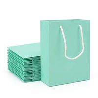 Shopping Bags with Handles, Eusoar 20pcs 5.9" x 2.3" x 7.8" Paper Bags, Kraft Paper Gift Bags with Handles Bulk, Merchandise Bag, Party Favor Bags, Retail Handle Bags, Wedding Bags