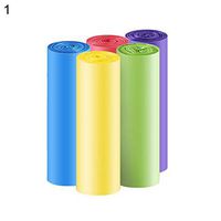 Bluelans 5 Rolls Thick Household Disposable Plastic Trash Pouch Point Off Garbage Bag for Trash Can Garbage Bin 1 L