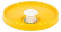 Hudson Exchange Lid with Spout and Gasket for 3.5, 5, 6, and 7 gal Buckets, HDPE, Yellow, 3 Pack