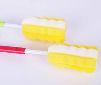 Bottle Brushes Sponge Long Handle Kitchen Scrub For Baby Bottle Coffe Tea Glass Cup,No Scratch Washing Cleaning Tools(2PCS)