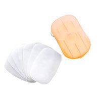 RDTIAN Cleaning Supplies, 20Pcs Disposable Hand Washing Tablet Travel Carry Toilet Soap Bar Paper For Personal Hygiene (Yellow)