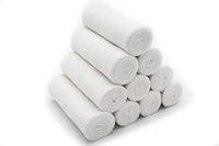 10-Pack Sterile 100% Cotton Gauze Medical Bandage Rolls, Fine Edges, 4” x 5.5 Yards