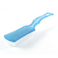 uxcell Plastic Handle Clothes Shoes Scrubbing Brush 7.4 Inch Long Blue