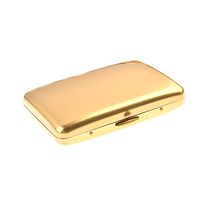 Quantum Abacus Cigarette Case Made of Brass, Modern Elegance, Holds up to 16 Cigarettes, Color: Golden, Mod. KC13-06