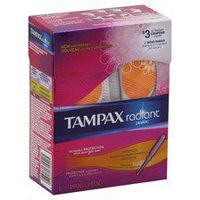 Tampax Radiant Tampons Plastic, Super Plus, Unscented