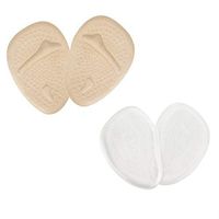 Metatarsal Pads for Women, Ball of Foot Cushions Shoe Inserts, Anti-Slip Shoe Insoles for All Day Pain Relief. (4PCS /2 Pairs, Beige & Clear)