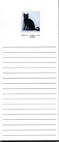 Black Shorthair Cat Magnetic List Pads - Set of 2