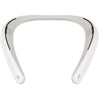 My Theater Wearable Speaker, Slim and Light Weight Neckband Speaker with Bluetooth for Music, Watch TV with Theater Quality 3D Sound, Hands-Free Phone Calls - White