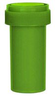13 Dram, Empty BPA-Free Cylinder Vials with Reversible Child Resistant Caps (Pack of 24) (Green - Opaque)