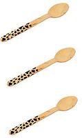 Perfect Stix Green Spoon 158-Moo-36 Wooden Cutlery Spoons with Cow Themed Print (Pack of 36)