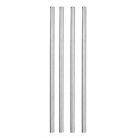 AKOAK 4 Pcs 304 Stainless Steel Straws, Reusable, Suitable for Drinking Milk Tea, Coffee, Beverages, Juice, etc, Restaurant and Bar Accessories, Straight Pipe