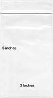 BNY Corner 2 Mil 3x5 Clear Plastic Zip Lock Bags, 3" x 5" Reloc Bag - 500 Counts