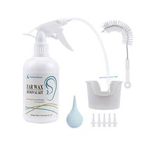 TopQuaFocus Ear Wax Remover Irrigation Tool Earwax Removal Cleaner and Spray Bottle Flush System for Adults & Kids (White)