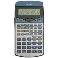 Ativa AT-10 Financial Calculator, Silver/Blu