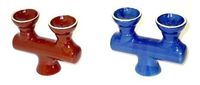 Hookah Shisha 2 Head Bowl Blue