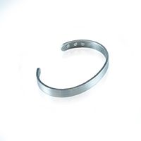 Adjustable Copper Magnetic Therapy Bracelet for Sports Recovery and Injury Relief Pain Relief for Arthritis and Carpal Tunnel - Plain Silver Design