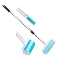 Sticky roller Roller home extended telescopic floor duster clothes sticky hair artifact sticky hair can tearable washable roll clothes wool ball blue plastic + polyacrylic synthetic rubber ,Blue