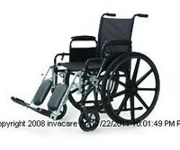 Invacare Economy Wheelchair, Whlchr Fx Arm Elvt Lgrst, (1 EACH, 1 EACH)