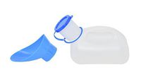 Home-X Portable Urinal with Blue Female Adapter – Incontinence Pee Bottle Bed Pan Made from Heavy Duty Plastic | Ideal for Bedridden Or Those with Limited Movement | Unisex (34 Ounces) - by Home-X