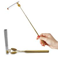 Cigarette Holder Extendable Clip, Functional for Rolled Tobacco, Blunts, Weed and Cigars. Made of High Quality Stainless Steel. Smoke Holder with an Elegant, Clear Personal Case. (Gold Antenna)