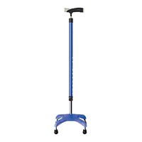 Crutches Four Feet Adjustable Non-Slip Walking Elderly Aluminum Blue Gold Pink (Color : Blue, Size : 73.5cm)