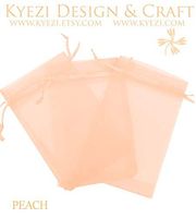 300 Pcs Peach 2x3 Sheer Drawstring Organza Bags Jewelry Pouches Wedding Party Favor Gift Bags Gift Bags Candy Bags [Kyezi Design and Craft]
