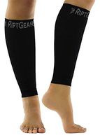 RiptGear Calf Compression Sleeves for Women and Men (Pair) – Graduated Compression Ergonomic Fit – Leg Performance Support Shin Splint and Calf Pain – Footless Compression Socks - Extra Large