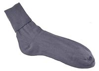 Sierra Socks Women's Diabetic 100% Cotton Ankle Turn Cuff 3 Pair Pack (12 (Fits Shoe Size 11 - 12), Gray)