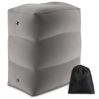 [Free Shipping]Wabaodan Inflatable Travel Foot Rest Pillow Adjustable Height Leg Pillow Kids Airplane Flat Bed for Kids and Toddlers (Gray)