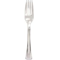 Lillian Tablesettings 48 Count Premium Plastic Fork, Clear