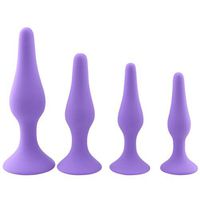 WENWING Soft Elastic Silicone Amal Plug with Suction Cup Proostate Massage Tapered Tip B'ut.t Plug Kit Shower Enema Stopper Sxx Toys for Women Men