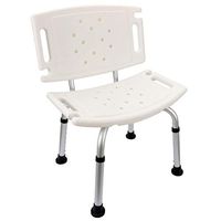 Shower Bench Chair Medical Tool with Removable Back - Adjustable Height Bathtub Chair, Assembly spa Bathtub Seat - Non Slip Tub Safety GXFC Shop (White)