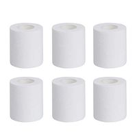 SaniMomo 6pcs Home Hotel 4 Ply Bathroom Toilet Paper Bulk Roll Wood Pulp Bath Tissue - Home Kitchen Highly Absorbent Hand Towels Necessities, 70g