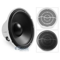 Power Acoustik MW-10WT Marine Grade 10" Subwoofer, White & Titanium Grills